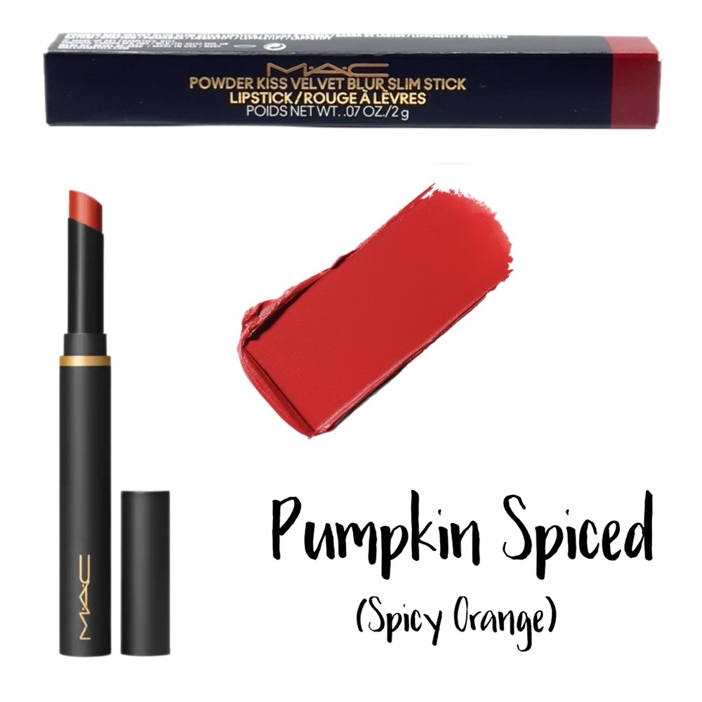 🌵4/$30 NIB MAC Powder Kiss Velvet Blur Slim Stick Lipstick in Pumpkin Spiced